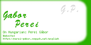 gabor perei business card