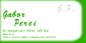 gabor perei business card